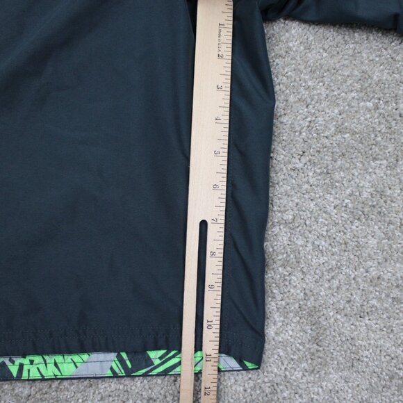 Nike Swim Trunks Mens XL Black/Green Lined Polyester Drawstring w/ 11" inseam - Picture 4 of 12